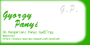 gyorgy panyi business card